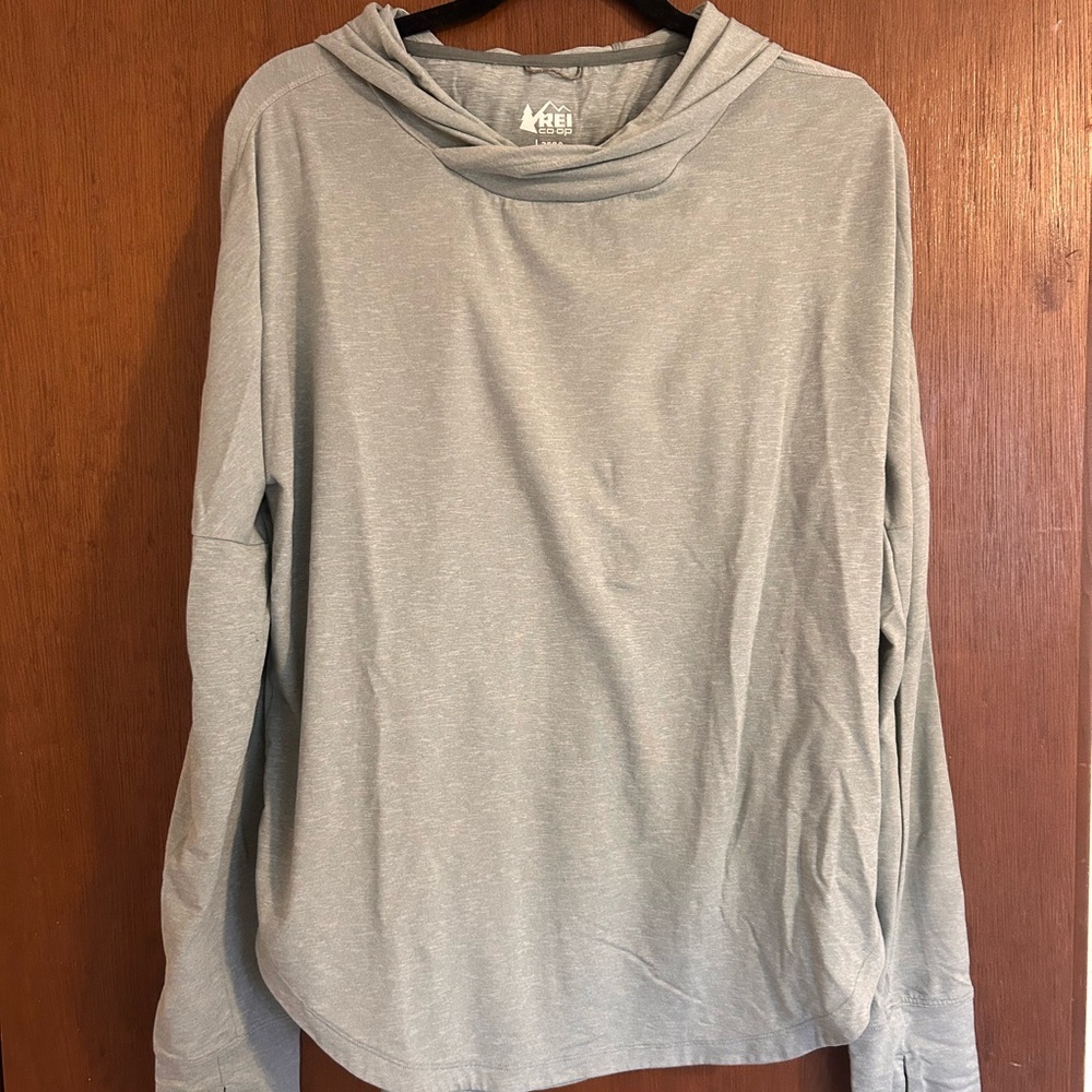 REI Sun Hoodie light green